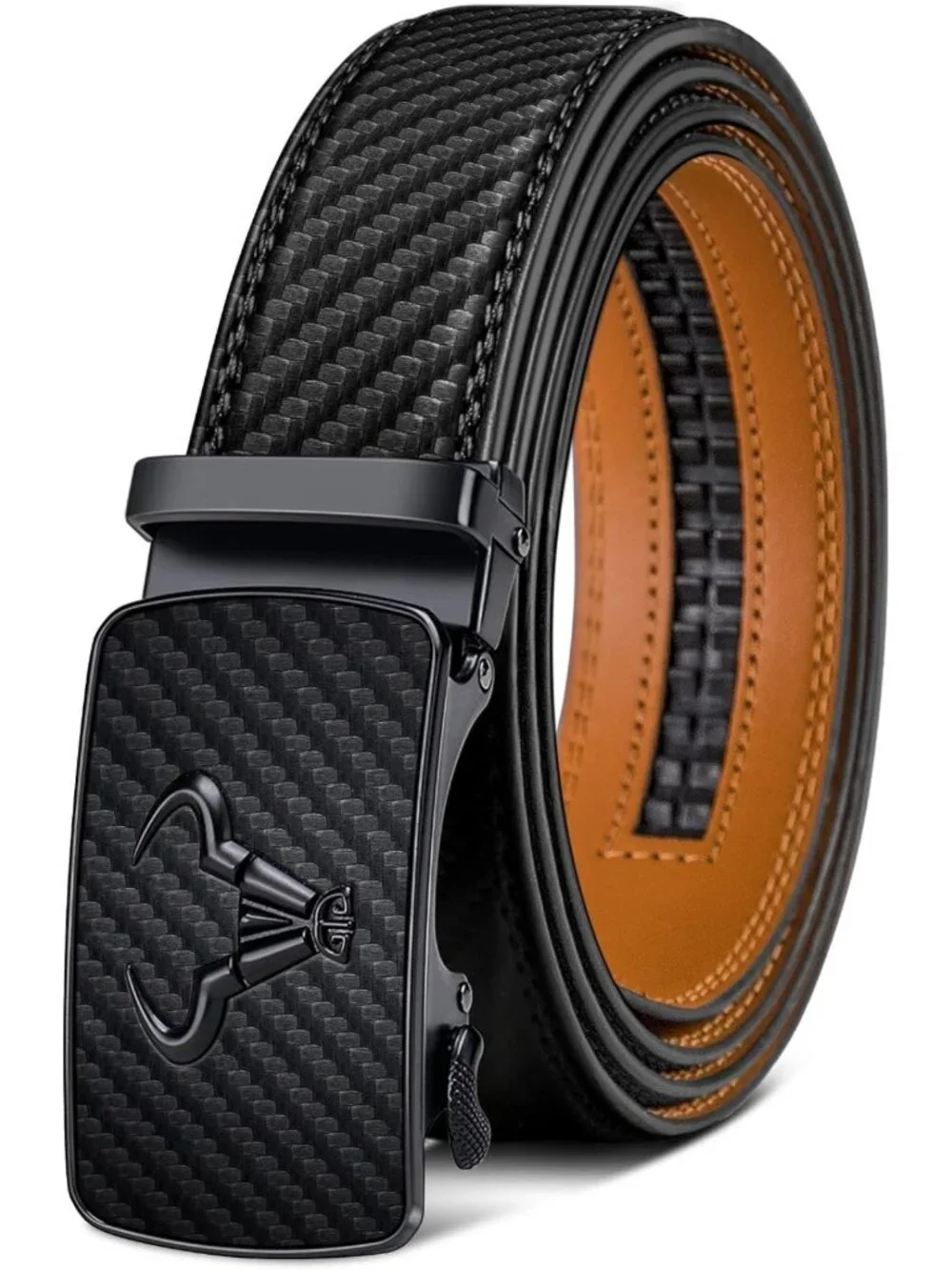 Men's Ratchet Leather Belt - Adjustable, Smooth Sliding, Holeless Design - Gift
